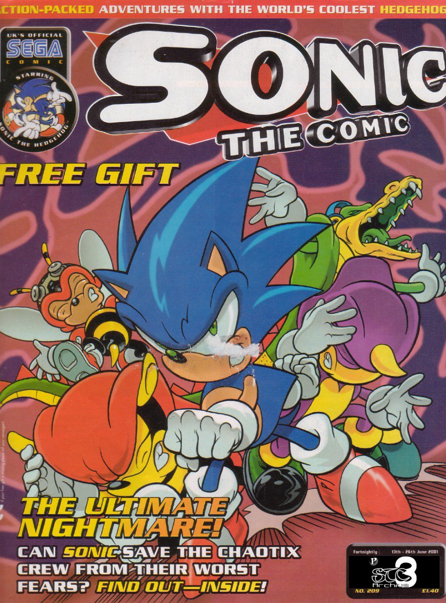 Sonic - The Comic Issue No. 209 Cover Page